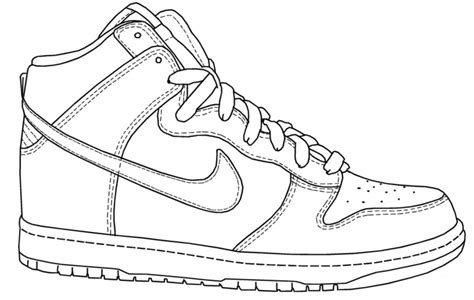 Nike sneaker kleurplaat 